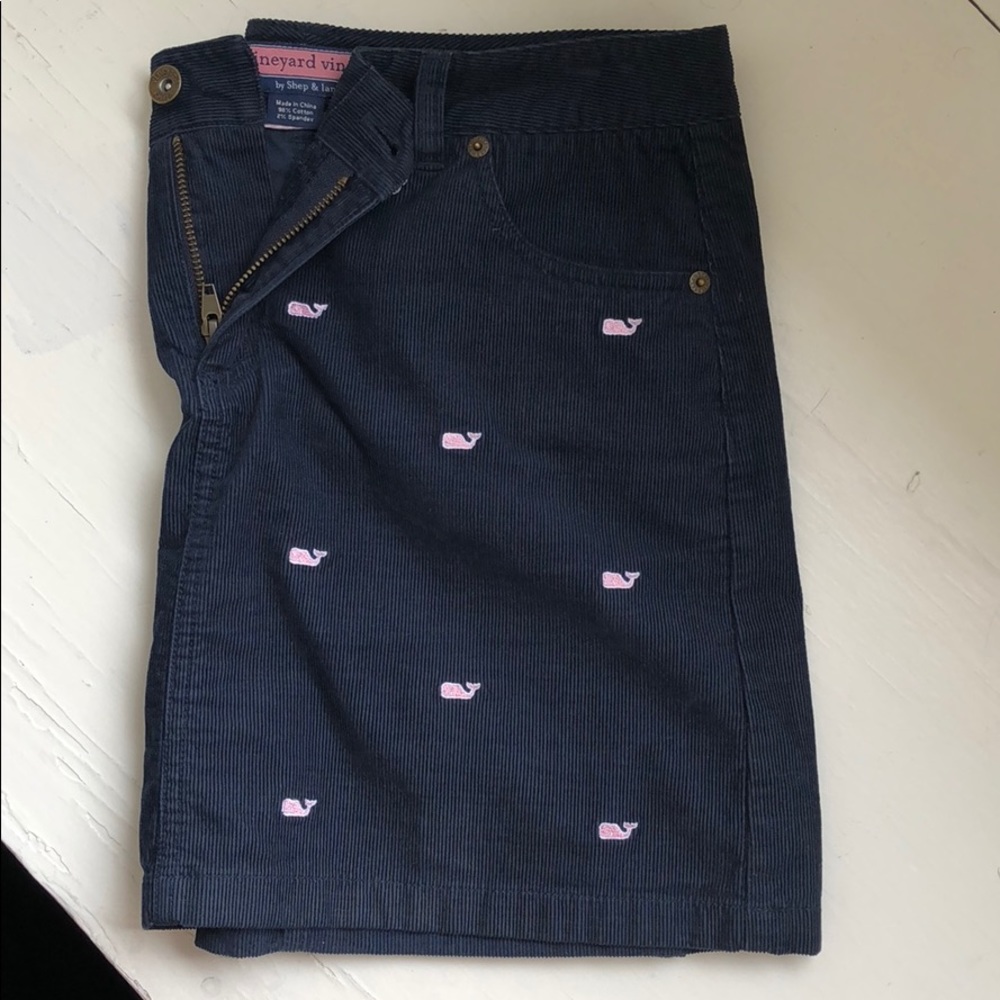 vineyard vines rare navy pink whale printed skirt
